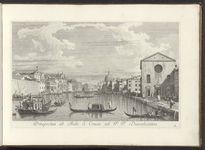 View of the Grand Canal, Santa Maria di Nazareth, and San Simeone Piccolo in Venice by Antonio Visentini