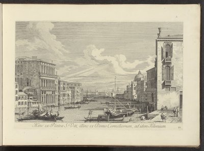 View of the Grand Canal and Campo San Vio in Venice by Antonio Visentini