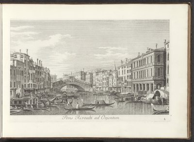 View of the Grand Canal and the Rialto Bridge in Venice by Antonio Visentini
