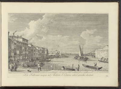 View of the Grand Canal and the Church of Santa Chiara in Venice by Antonio Visentini