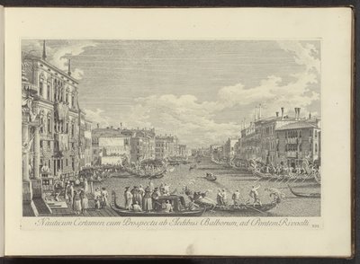 View of the Grand Canal in Venice During the Regatta (Urbis Venetiarum Prospectus Celebriores) by Antonio Visentini