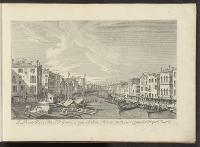 View from the Rialto Bridge on the Grand Canal in Venice by Antonio Visentini