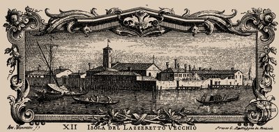 Isolario veneto, XII. Isola del Lazzaretto Vecchio, 1777 by Antonio Visentini