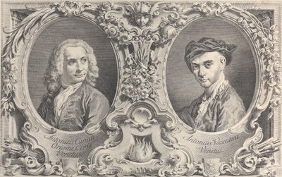 Portraits of Canaletto and Visentini by Antonio Visentini