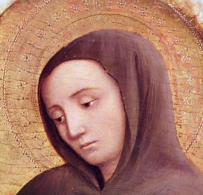 Head of a saint from the St. Jerome altarpiece, 1441 (detail) by Antonio Vivarini