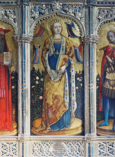 Polyptych of Saint Sabina, Detail, by Antonio Vivarini, Church of San Zaccaria, Venice, Veneto, Italy, 2nd Century by Antonio Vivarini