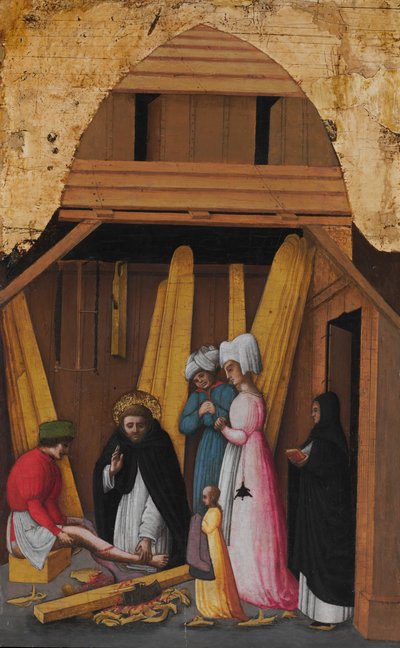 Saint Peter Martyr Healing the Leg of a Young Man, ca. 1450 by Antonio Vivarini