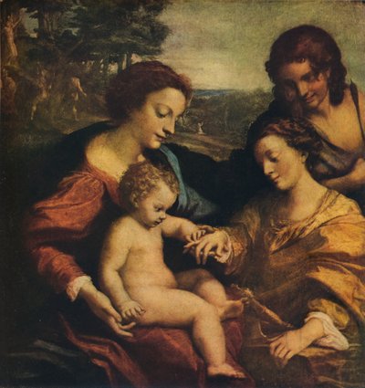 The Mystic Marriage of St Catherine by Antonio da Correggio