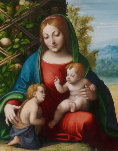 Virgin and Child with the Young Saint John the Baptist by Antonio da Correggio