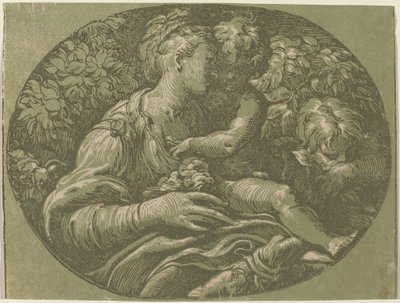 The Virgin with the Rose by Antonio da Trento after Parmigianino