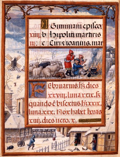 The month of February, miniatures from 