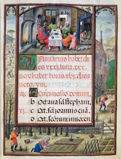 The Month of January, Miniatures from 