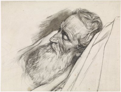 Head of an Old Man on His Deathbed by Antoon Derkinderen