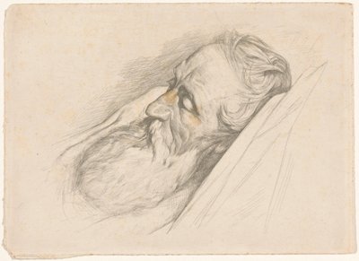 Sleeping Man with Beard by Antoon Derkinderen