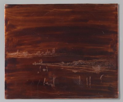 River Landscape with Tower by Antoon Derkzen van Angeren