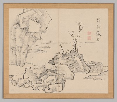 Double Album of Landscape Studies after Ikeno Taiga, Volume 1 Leaf 23 by Aoki Shukuya