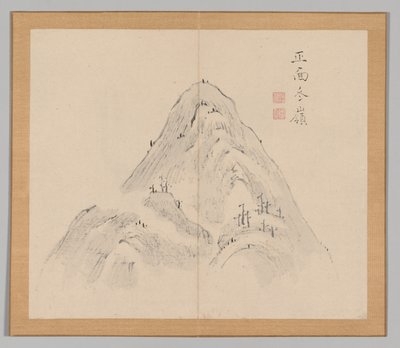 Double Album of Landscape Studies after Ikeno Taiga, Volume 1 Leaf 24 by Aoki Shukuya