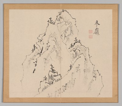 Double Album of Landscape Studies after Ikeno Taiga, Volume 1 leaf 25 by Aoki Shukuya