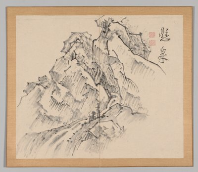 Double Album of Landscape Studies after Ikeno Taiga, Volume 1 leaf 26, 18th century by Aoki Shukuya