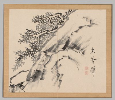 Double Album of Landscape Studies after Ikeno Taiga, Volume 1 leaf 9, 18th century by Aoki Shukuya