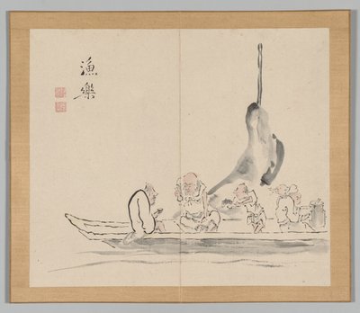 Double Album of Landscape Studies after Ikeno Taiga, Volume 2 leaf 28, 18th century by Aoki Shukuya