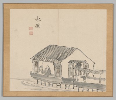 Double Album of Landscape Studies after Ikeno Taiga, Volume 2 Leaf 29 by Aoki Shukuya