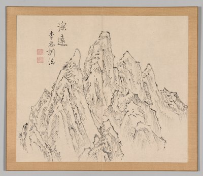 Double Album of Landscape Studies after Ikeno Taiga, Volume 2 leaf 6, 18th century by Aoki Shukuya