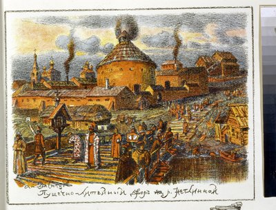 Cannon Laundry on the Neglinnaya River in the 17th Century. by Apollinari Mikhailovich Vasnetsov