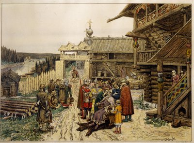 Feudal Court of a Russian Prince by Apollinari Mikhailovich Vasnetsov