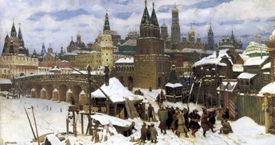 Moscow in the 17th century. The All Saints Bridge, 1901 by Apollinari Mikhailovich Vasnetsov