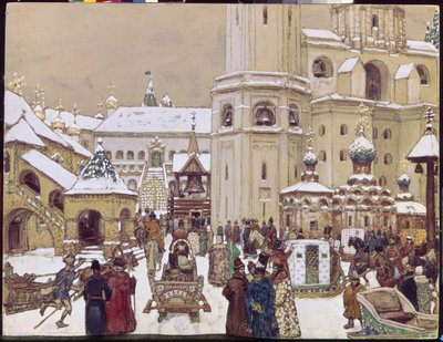 Ivan the Great Square in the Kremlin, 17th Century by Apollinari Mikhailovich Vasnetsov