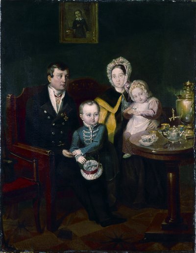 Family portrait by Apollon Nikolayevich Mokritsky