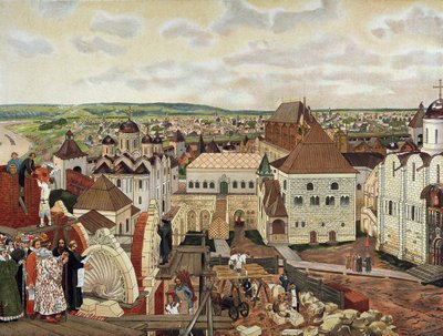 In the Moscow Kremlin by Appolinari Mikhaylovich Vasnetsov