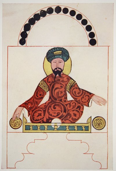 Contemporary portrait of Saladin, c.1180, reproduced in The Outline of History: being a plain history of life and mankind by H.G. Wells, London by Arabic School