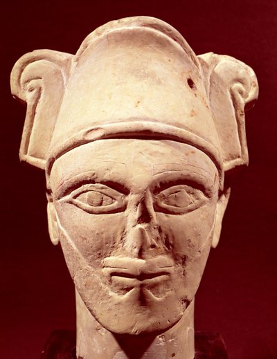 Head of a Semite chief with Egyptian influence, from Amman by Arabic School