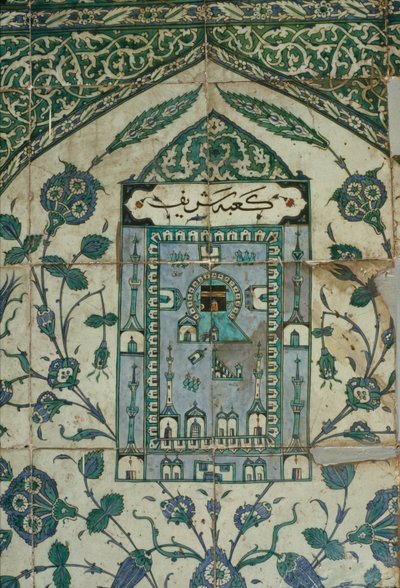 Tile with a representation of Mecca, 16th-17th century by Arabic School