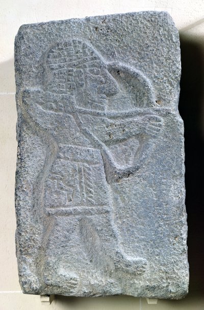 Orthostat depicting an archer from the Palace of Kapara, King of Guzama, Tell Halaf, Syria by Aramaean