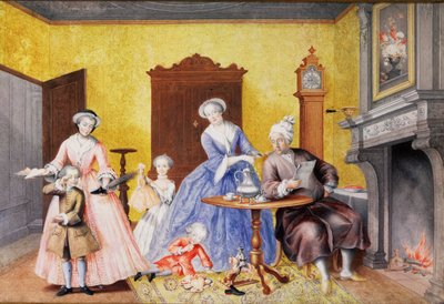 Christmas in the Royal household of Empress Maria Theresa of Austria with her husband, Francis I, and children by Archduchess of Austria Maria Christine