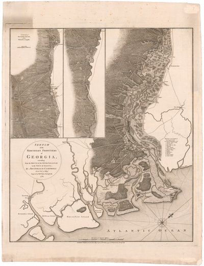 A Map of the Northern Frontiers of Georgia by Campbell by Archibald (after) Campbell