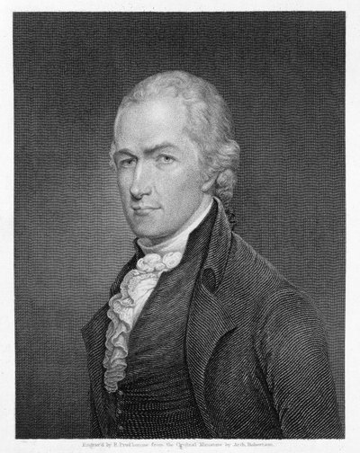 Alexander Hamilton engraved by John Francis Eugene Prud