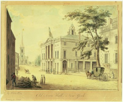 The Old Town Hall (Federal Hall) New York City by Archibald Robertson