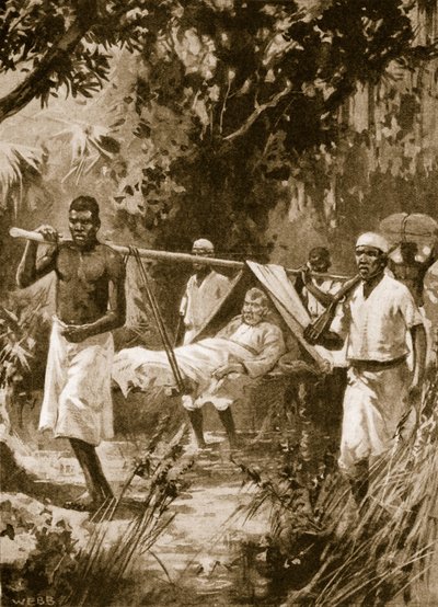 David Livingstone continued on his journey through Africa despite being ill by Archibald Webb