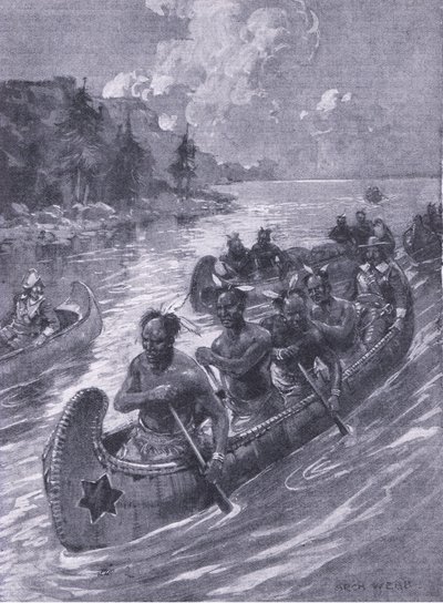 The journey that led to the site of Quebec (illustration from Cassell