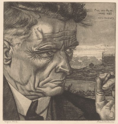 Portrait of Paul van Alff by Arend Hendriks (signed by artist)