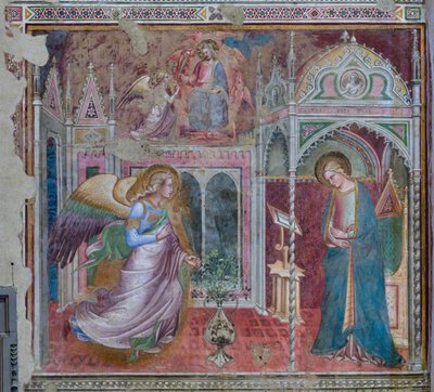 Annunciation by Aretino Luca Spinello or Spinelli