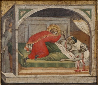 Saint Julian Having Killed His Parents, by Spinello, Aretino by Aretino Luca Spinello or Spinelli