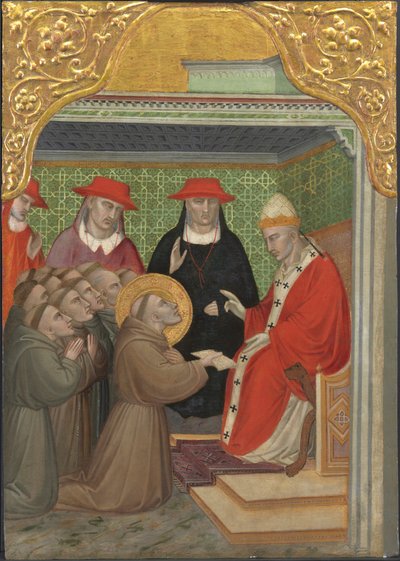 Saint Francis Before the Pope by Aretino Luca Spinello or Spinelli