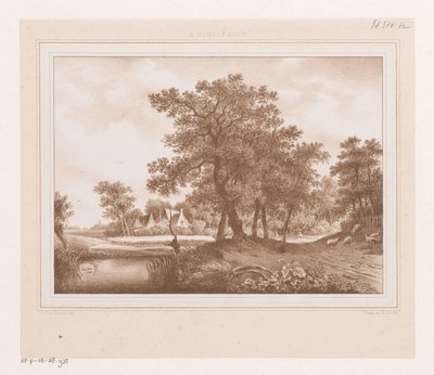 View of a Country Road and a Ditch by Arie Ketting de Koningh