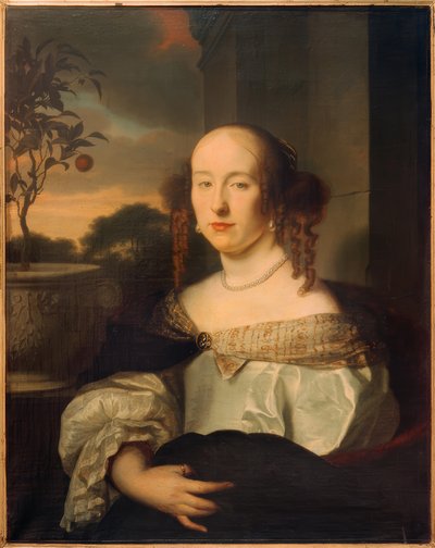 Portrait of a Lady, Half Figure Facing Left by Arie de Vois