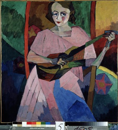 Lady with a Guitar by Aristarkh Vasilievic Lentulov